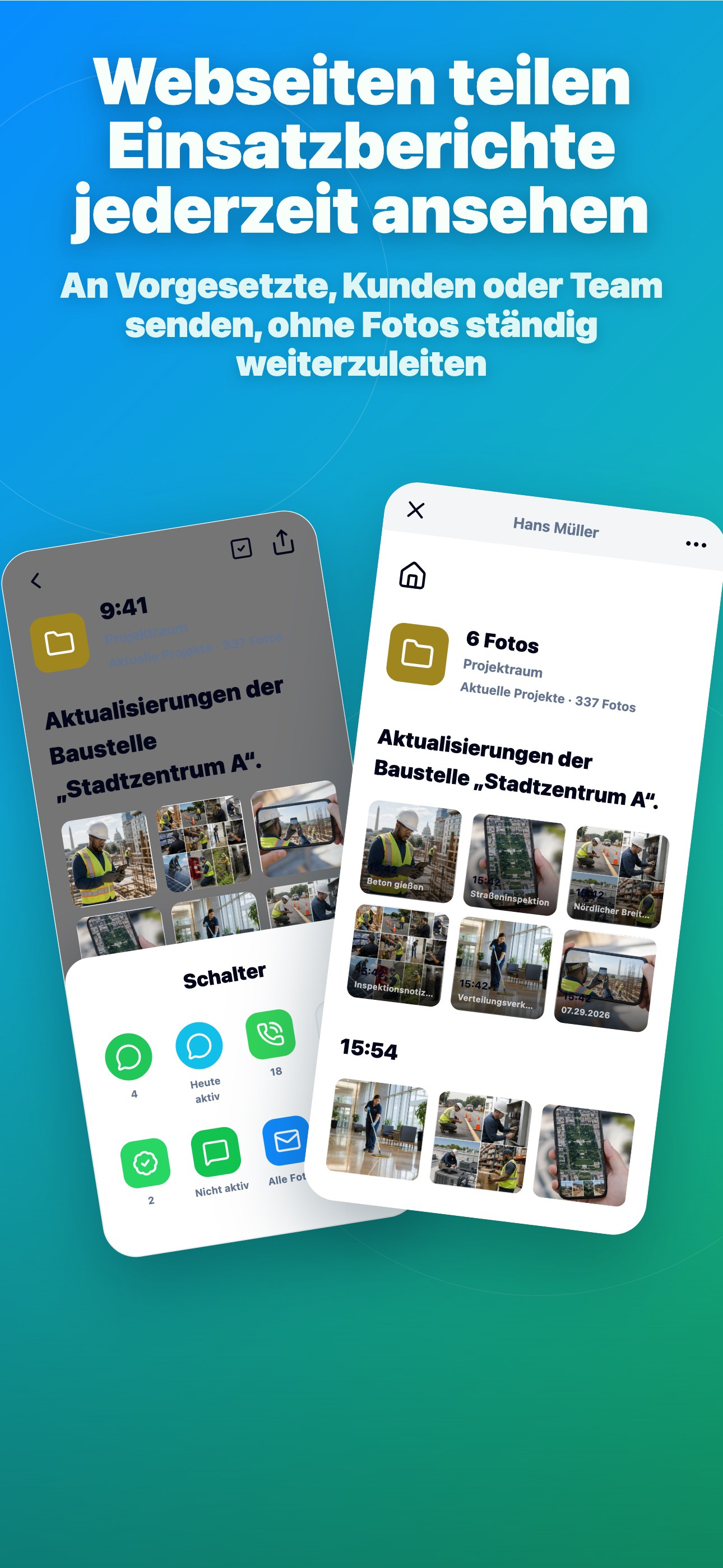 Webseiten teilen Einsatzberichte jederzeit ansehen