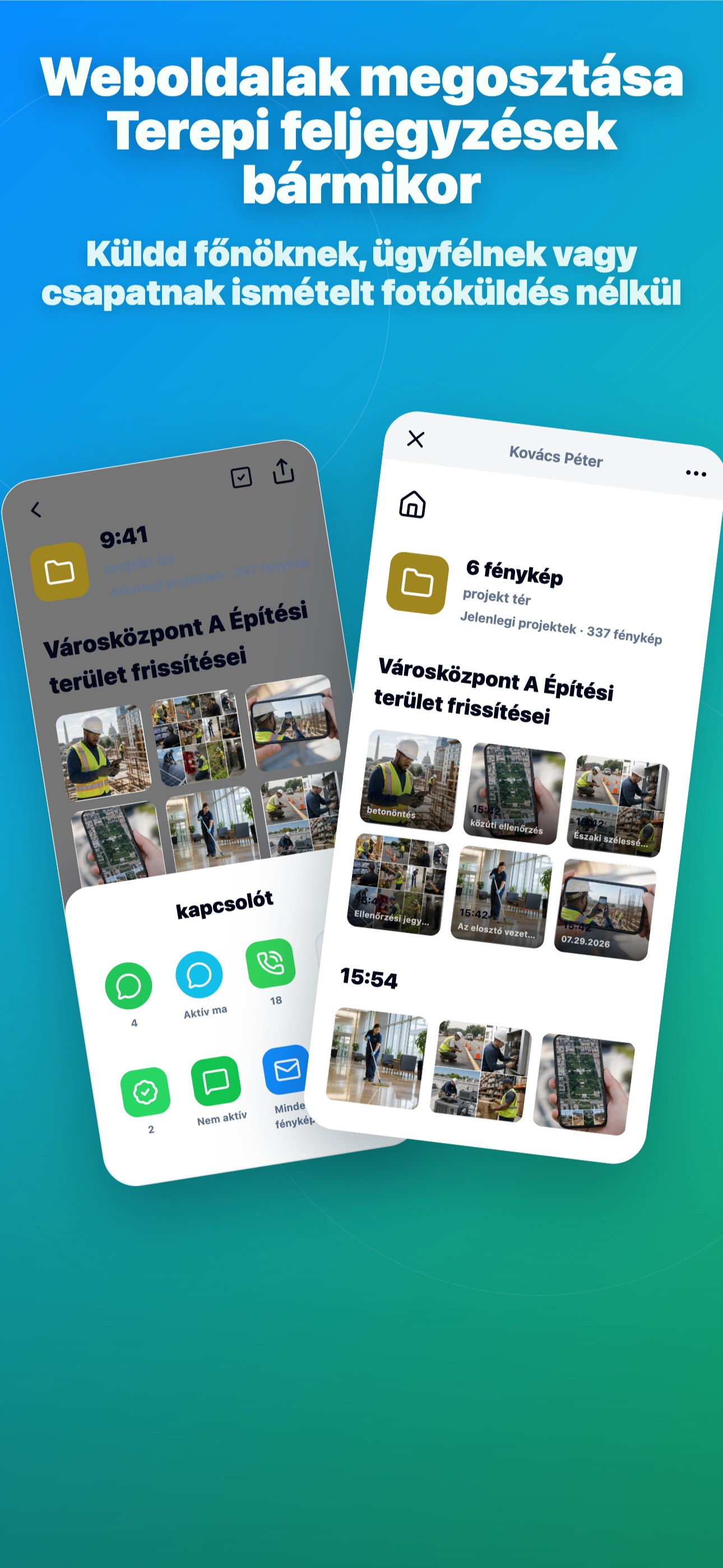 Weboldalak megosztása Terepi feljegyzések bármikor