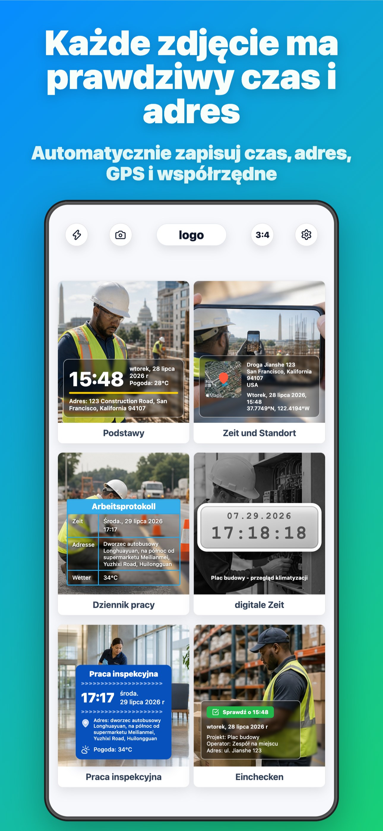 Każde zdjęcie ma prawdziwy czas i adres
